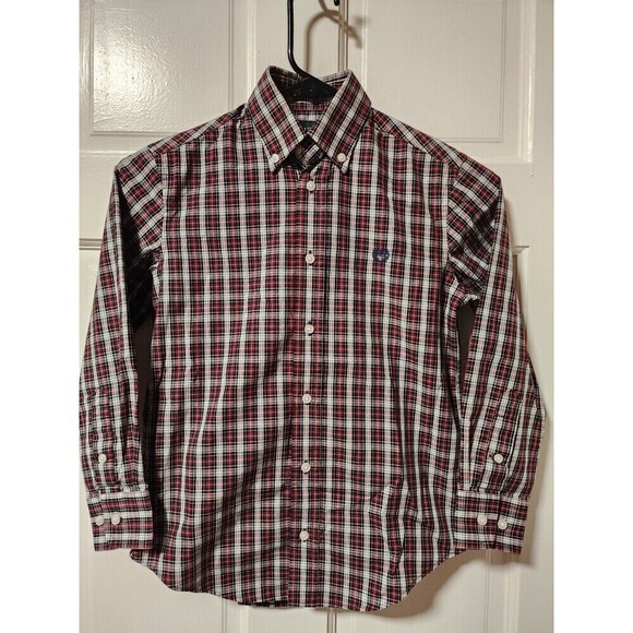 Lauren Ralph Lauren Big Boys Check Print Dress Plaid  Button Down Dress Shirt - Picture 5 of 10